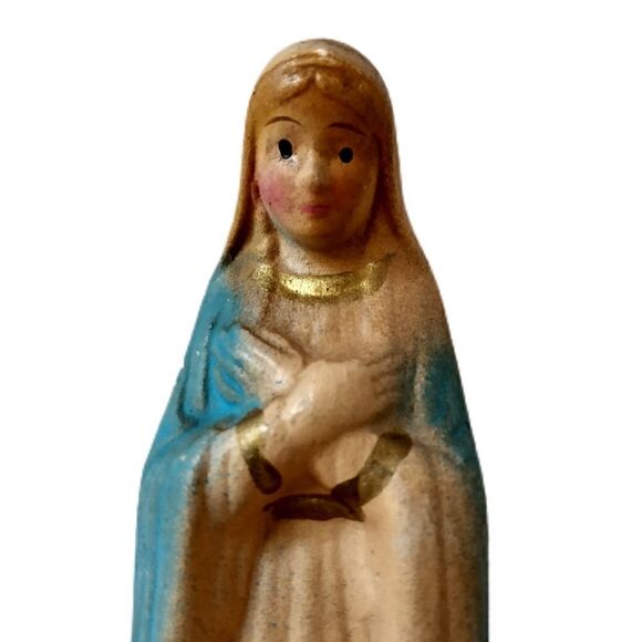 Vintage Ceramic Mary Nativity Replacement Figure Figurine Christmas Pottery - Picture 6 of 16